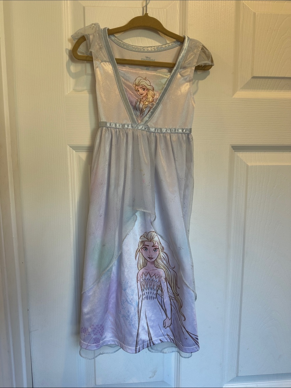 Disney Elsa Iridescent Light Blue/Purple Girls' Costume Dress